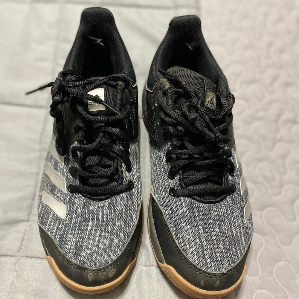 Women’s adidas volleyball shoes.